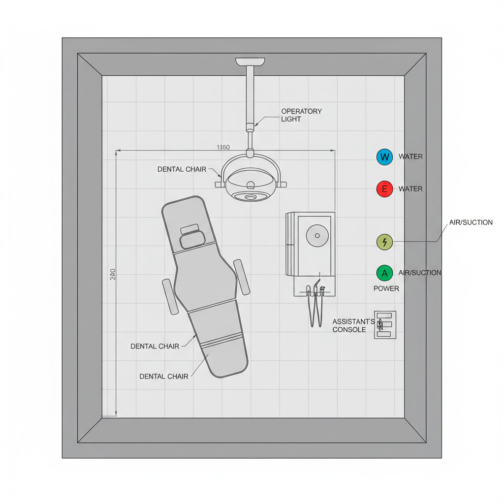 Схема планировки стоматологического кабинета