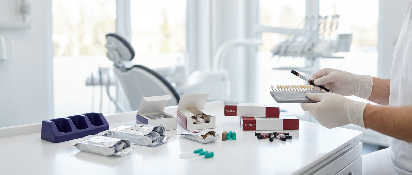 Подбор стоматологических материалов под терапию и ортопедию