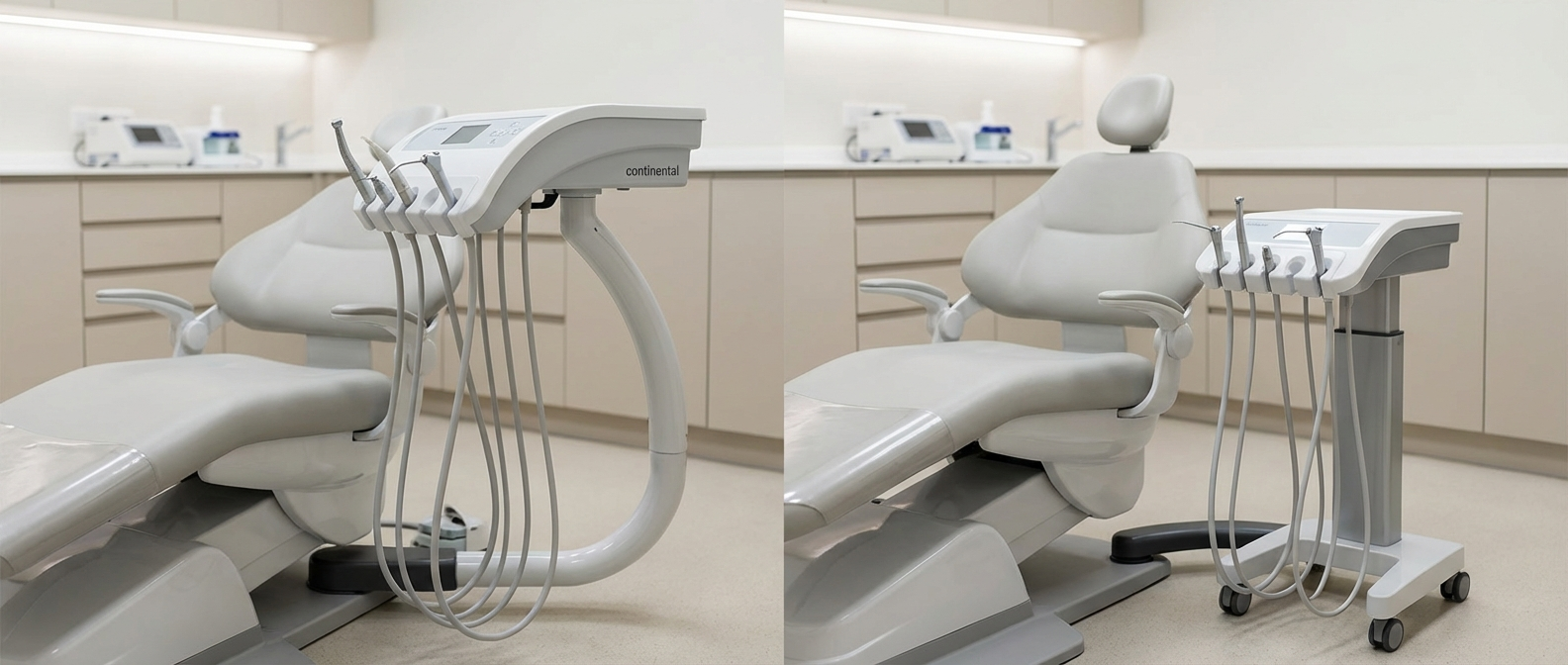 Типы стоматологических установок и конфигурации подачи инструментов