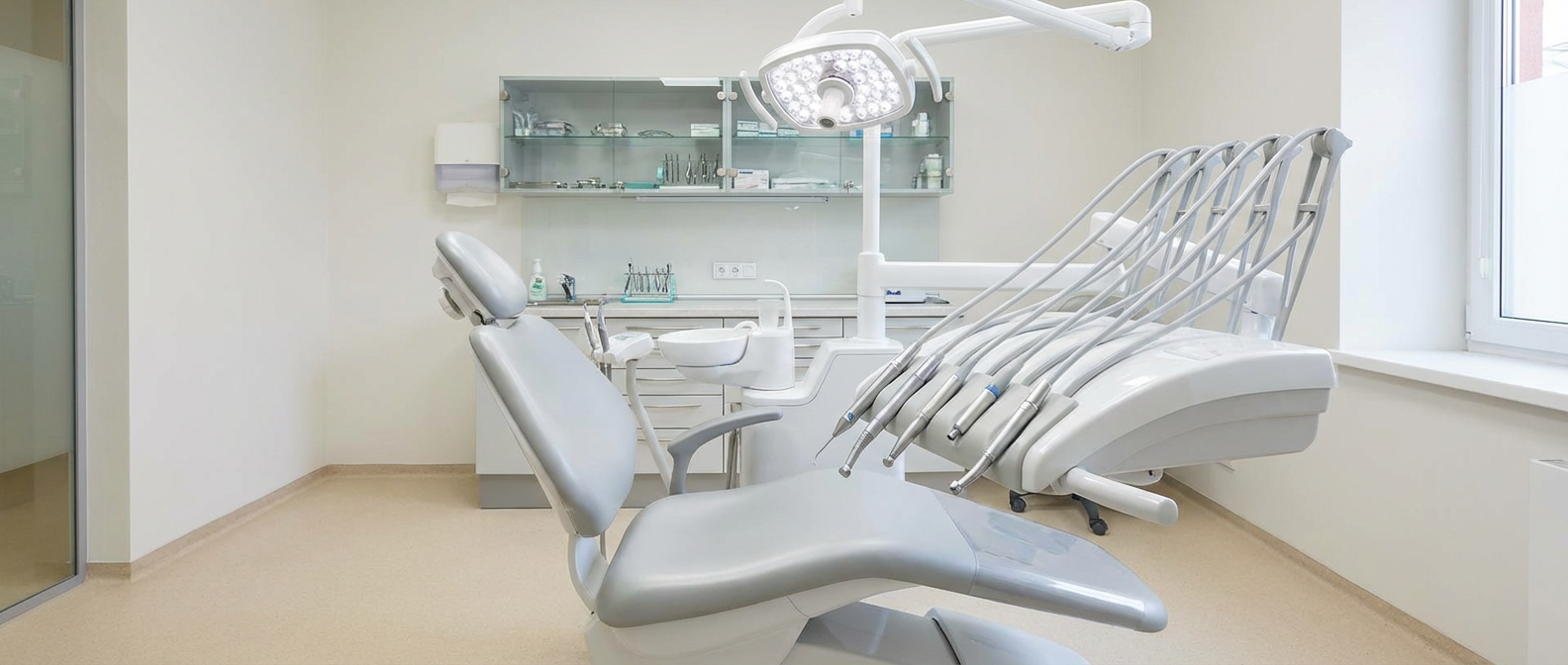 Современная стоматологическая установка в рабочем кабинете