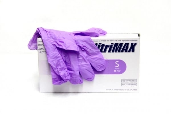 Перчатка нитриловая NitriMAX 77 M Сиреневая (50 пар) Перчатка нитриловая NitriMAX 77 M Сиреневая (50 пар)