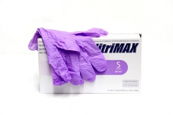 Перчатка нитриловая NitriMAX 77 M Сиреневая (50 пар) Перчатка нитриловая NitriMAX 77 M Сиреневая (50 пар)