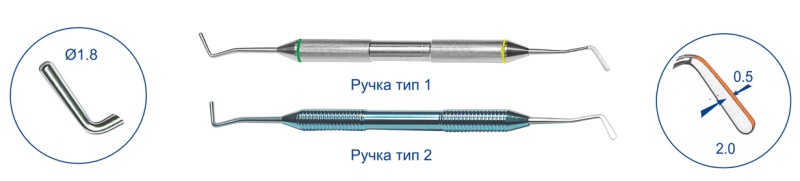 Штопфер Top BM 8.0403T, титановая ручка, обратноконусный-гладилка большая (1шт.)