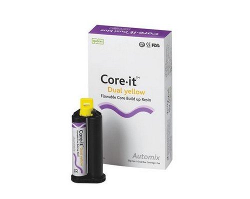 Core.it Yellow Dual Automix (Кор Ит Желтый), Spident, картридж 50гр. (1шт.) Core.it Yellow Dual Automix (Кор Ит Желтый), Spident, картридж 50гр. (1шт.)