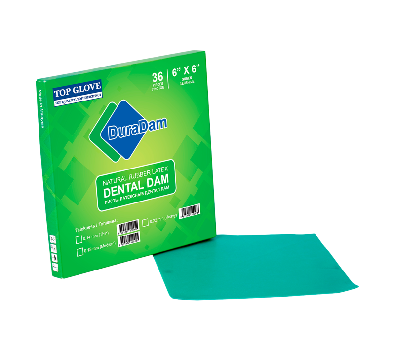 Коффердам DuraDam Medium Зеленый, Top Glove (36 листов)