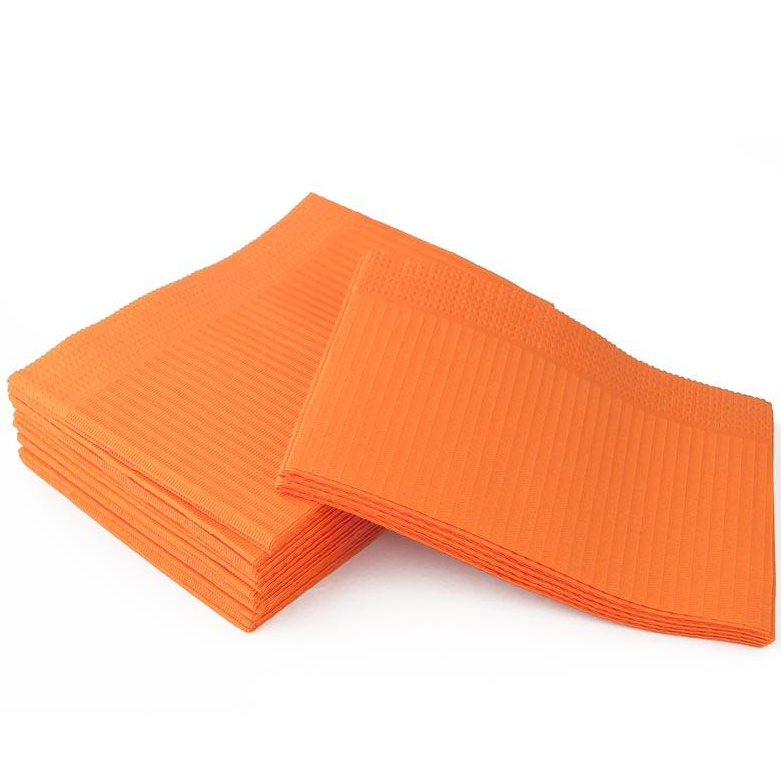 Салфетки нагрудные JNB, 2-слойные, Цвет Темно-Оранжевый