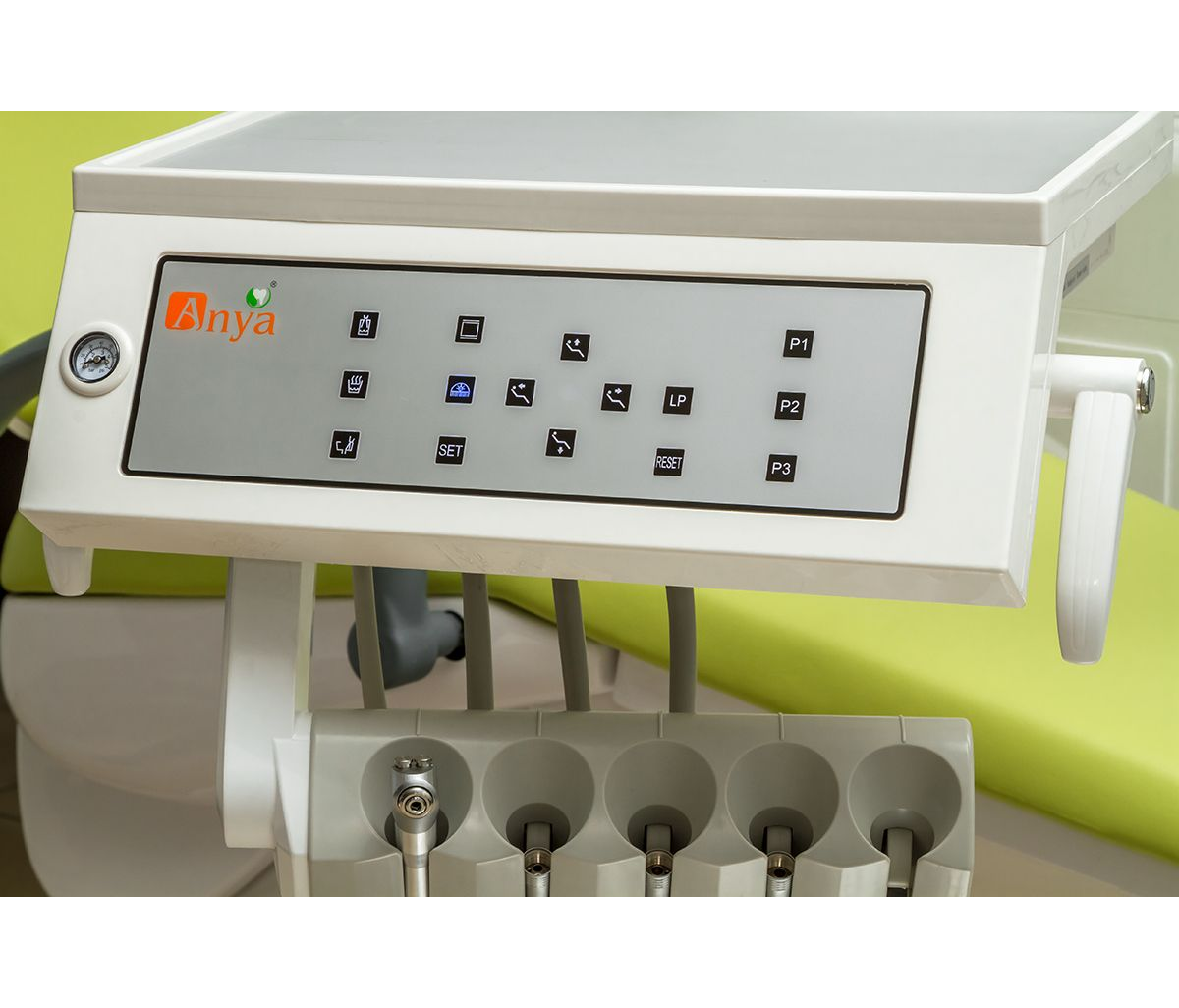 Стоматологическая установка ANYA AY-A 1000 нижняя подача (голубой цвет)2 Стоматологическая установка ANYA AY-A 1000 нижняя подача (голубой цвет)2