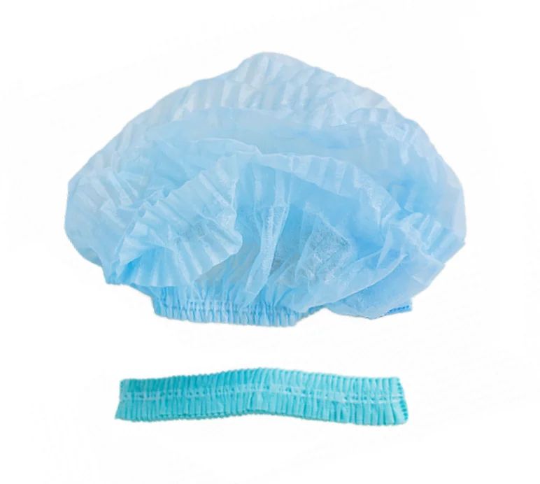 Шапочка медицинская СпецМедЗащита Шарлотта, Голубая (100шт.)