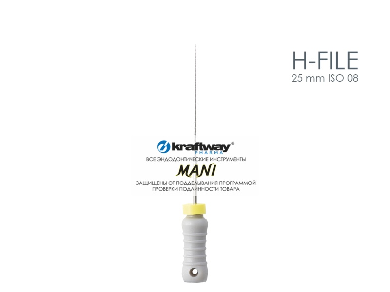 H-Files, Mani, 25мм, ISO-08 (6шт.)