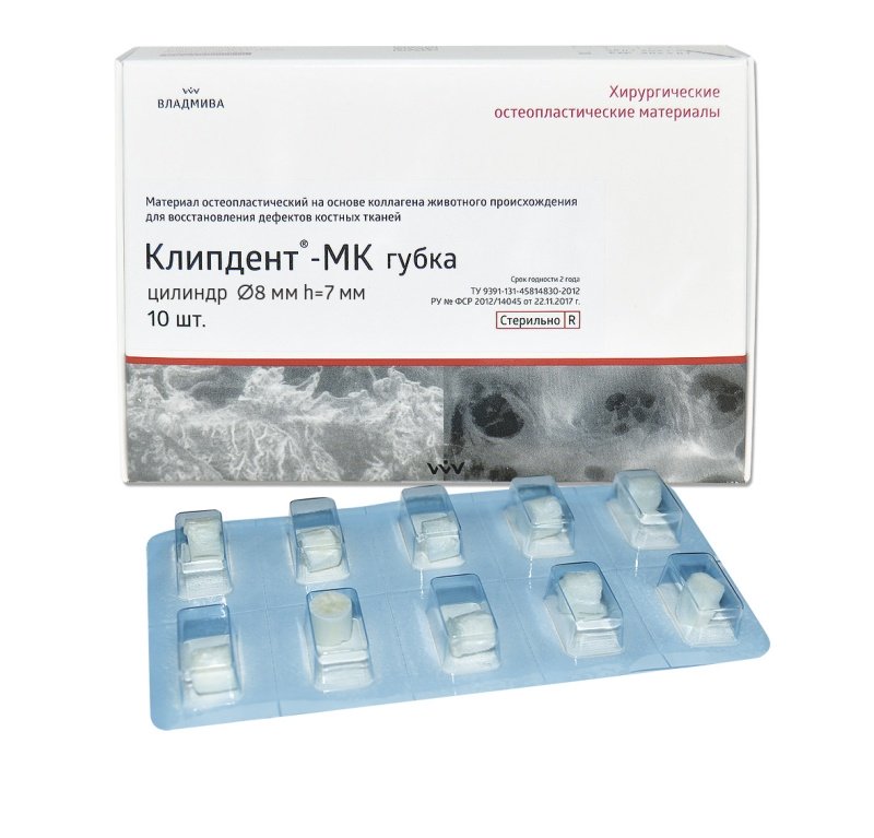 Клипдент МК губка цилиндры, ВладМиВа, (d-8, h-7мм.) (10шт.)