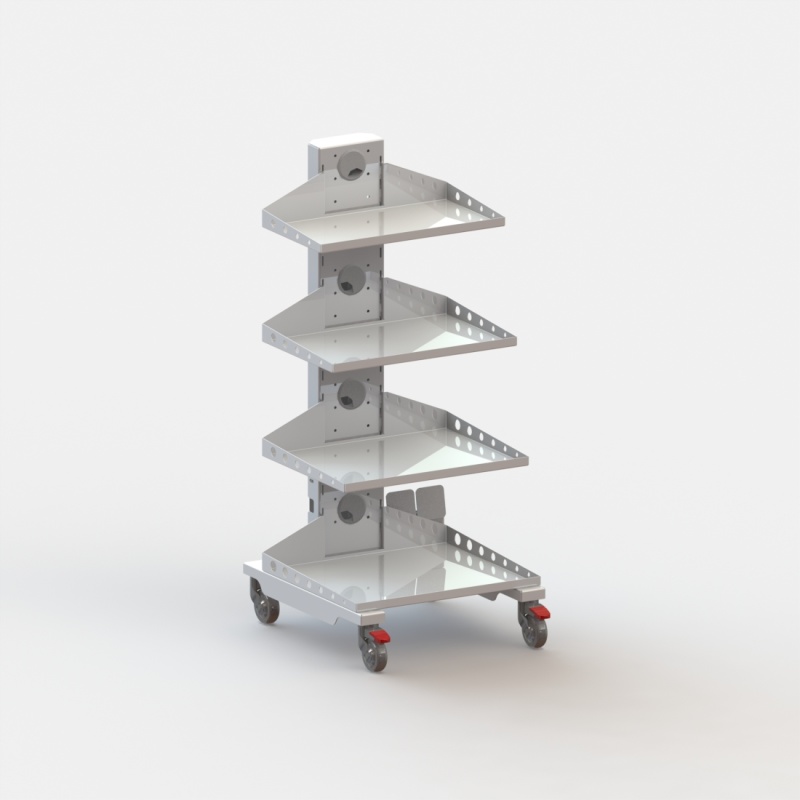 Стойка подкатная для оборудования Виталия Стол Астра (450х550х997 1027) Стойка подкатная для оборудования Виталия Стол Астра (450х550х997 1027)