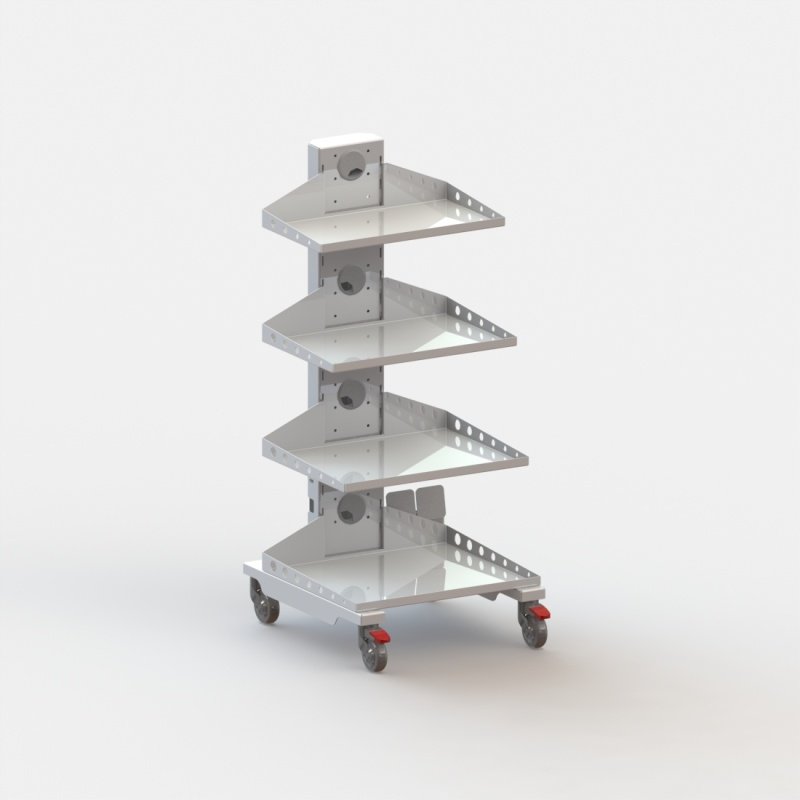 Стойка подкатная для оборудования Виталия Стол Астра (450х550х997 1027) Стойка подкатная для оборудования Виталия Стол Астра (450х550х997 1027)