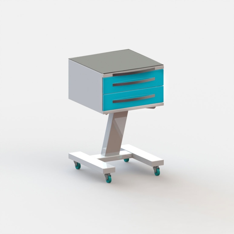 Столик врача стоматолога передвижной Виталия Стол С2 Модель 3 (500х525х815)