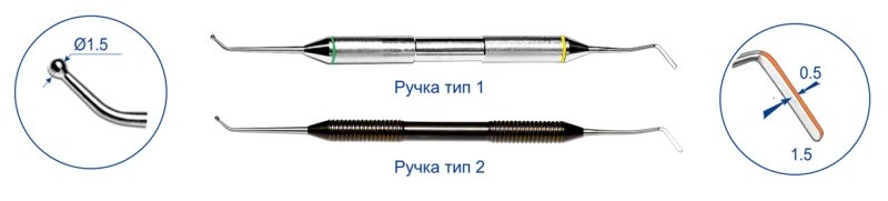 Штопфер Top BM 8.0408T, титановая ручка, шарообразный-гладилка малая (1шт.)