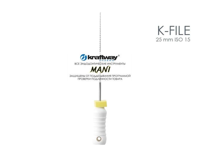 K-Files, Mani, 25мм, ISO-15 (6шт.)