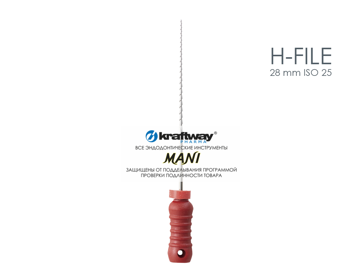 H-Files, Mani, 28мм, ISO-25 (6шт.)