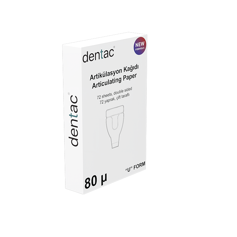 Бумага артикуляционная Dentac DC8090, дугообразная синяя-красная, 80мкм. (72 листа) Бумага артикуляционная Dentac DC8090, дугообразная синяя-красная, 80мкм. (72 листа)