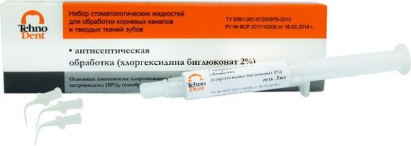 Гель антисептический хлоргексидин технодент
