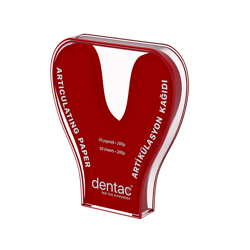 Бумага артикуляционная Dentac DC8066, дугообразная красная, 200мкм. (50 листов) Бумага артикуляционная Dentac DC8066, дугообразная красная, 200мкм. (50 листов)