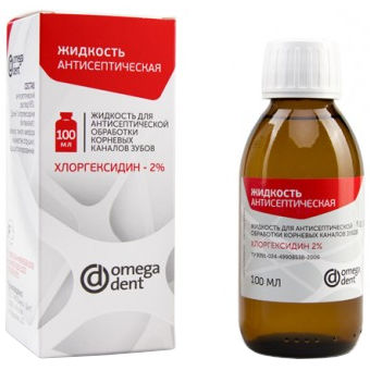 Антисептин Хлоргексидин 2% Omega Dent 100мл.