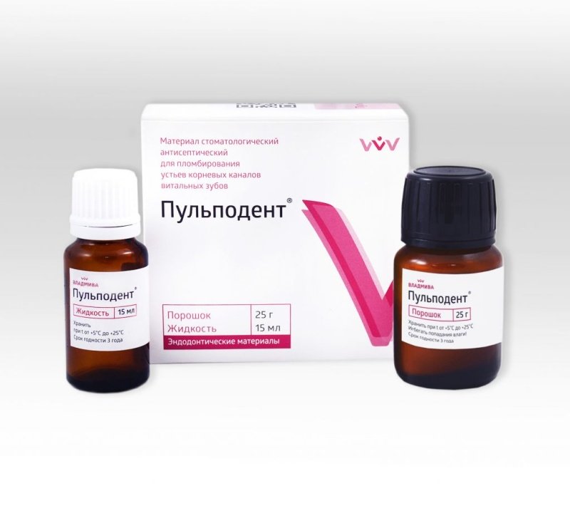 Пульподент антисептическое пломбирование каналов витальных зубов (25гр.+15мл.), ВладМиВа