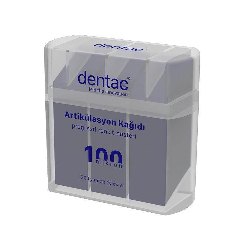 Бумага артикуляционная Dentac DC8011, прямая синяя, 100мкм. (300 листов)