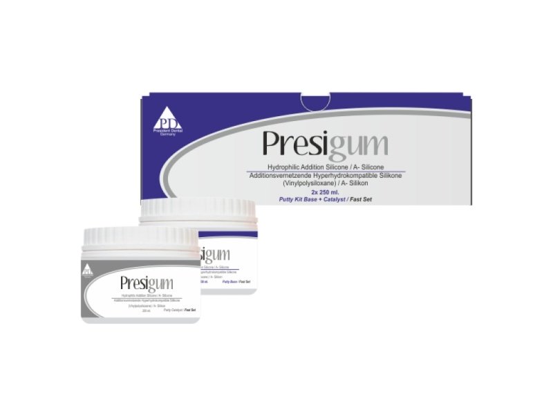 Presigum Fast Set Putty Kit (Пресигам База), PD, оттискной А-Силликон (2х250мл.)