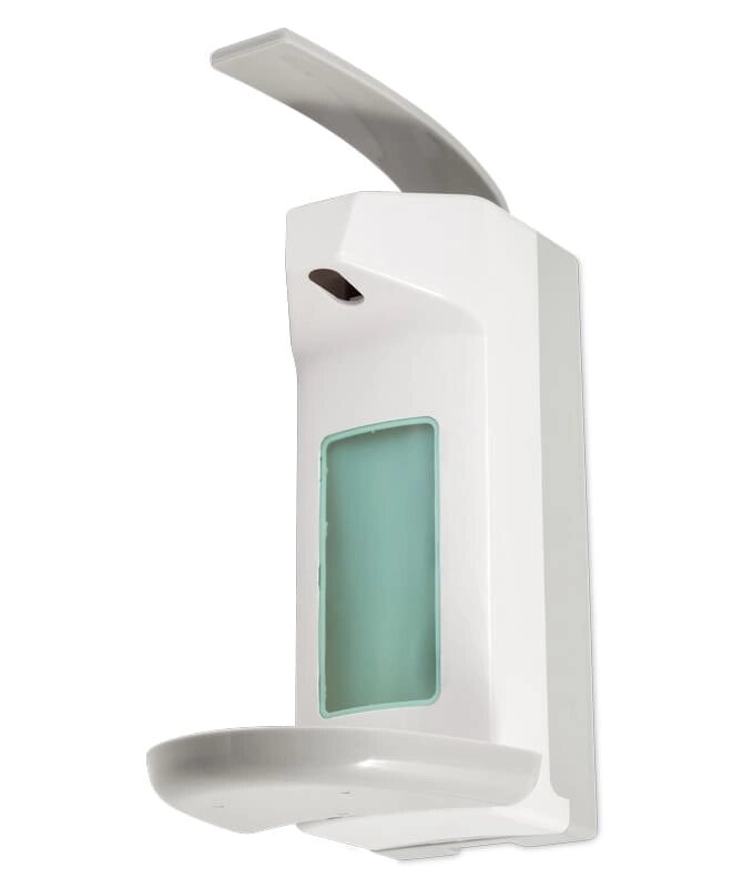 Дозатор локтевой А-266 (С ЛОТКОМ), пластиковый для флакона 1л. Дозатор локтевой А-266 (С ЛОТКОМ), пластиковый для флакона 1л.