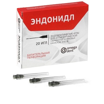 Эндонидл, Omega Dent, 0,3х25мм. игла эндодонтическая с билатеральной перфорацией (1шт.)