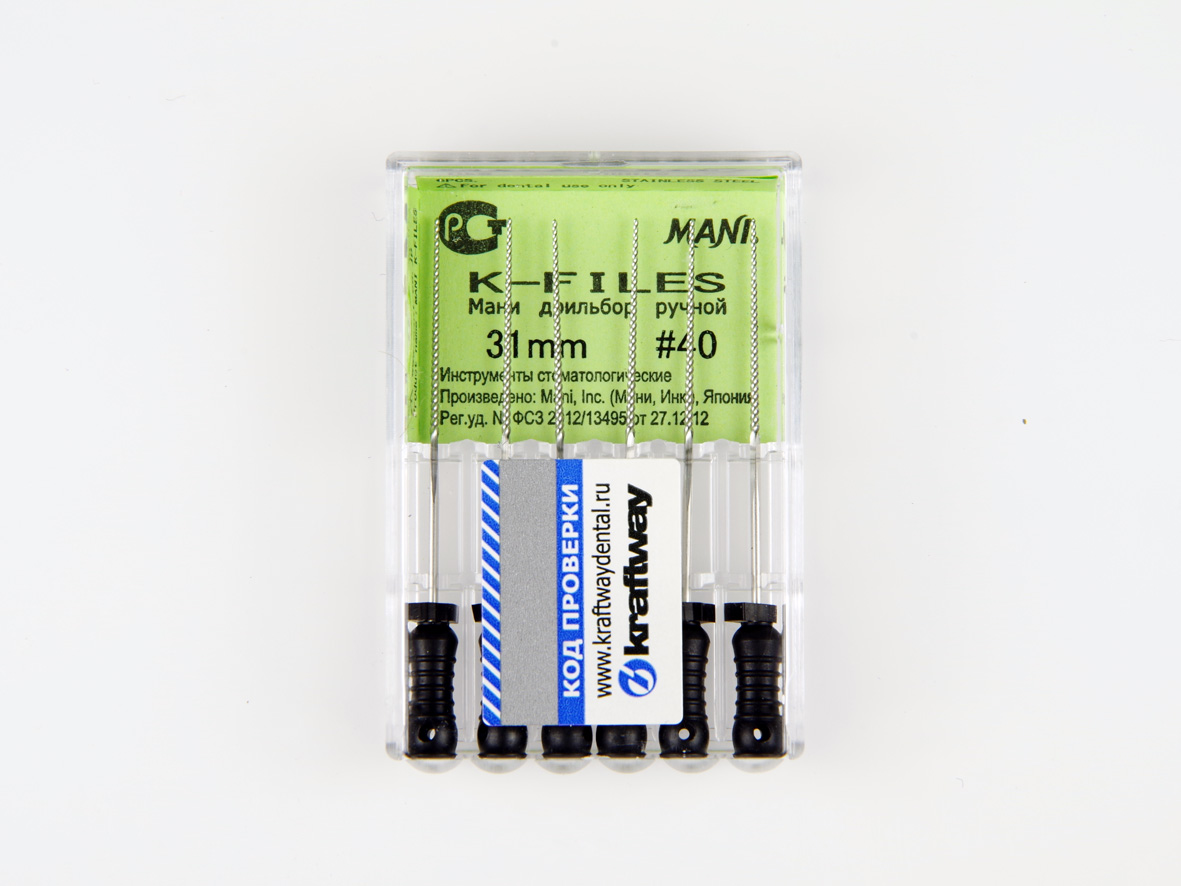 K-Files, Mani, 31мм, ISO-40 (6шт.)2