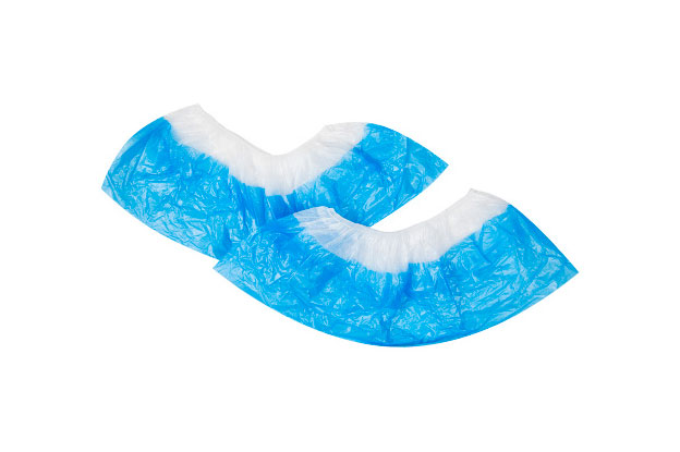 Бахилы Dental Formula Супер одноразовые сдвойной резинкой, Голубые, из полиэтилена (50 пар)