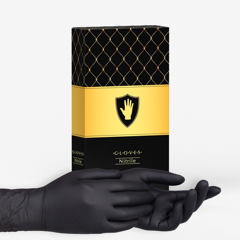 Перчатка нитриловая Safe&Care TN 358 M Черная (50 пар)