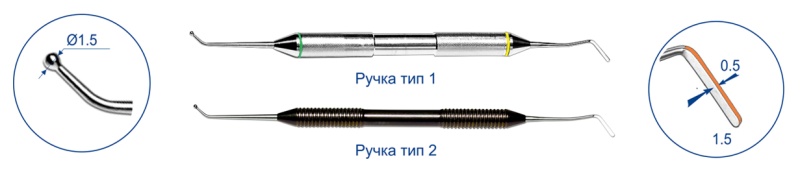 Штопфер Top BM 8.0408T, титановая ручка, шарообразный-гладилка малая (1шт.)
