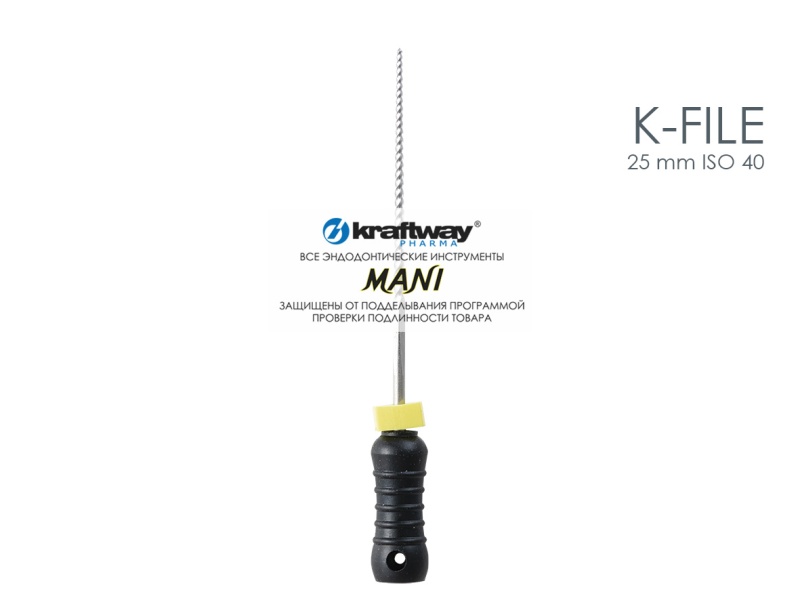 K-Files, Mani, 25мм, ISO-40 (6шт.)