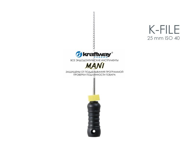 K-Files, Mani, 25мм, ISO-40 (6шт.)