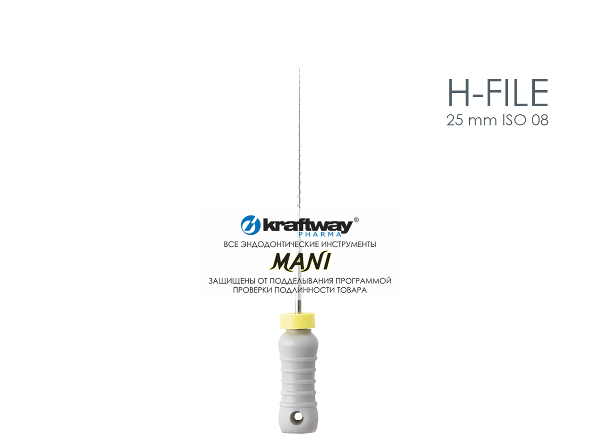 H-Files, Mani, 25мм, ISO-08 (6шт.)