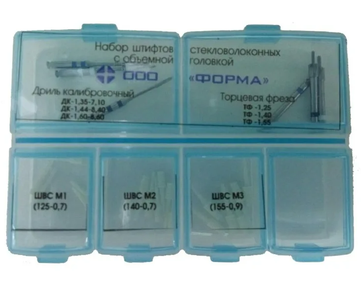 ООО Форма Набор штифтов стекл. с объёмной головкой (ШВС M) (18шт.+6др.)
