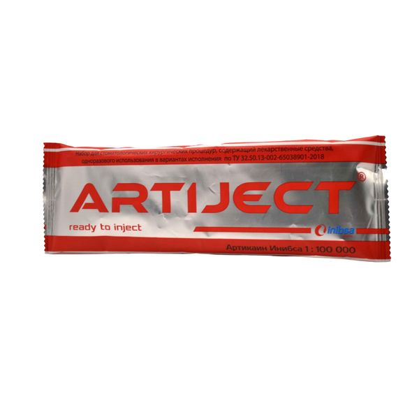 Набор для инъекций Artiject, Артикаин Инибса 1-100 000, игла 16мм. (40мг.+0,01мл.) (1шт.)