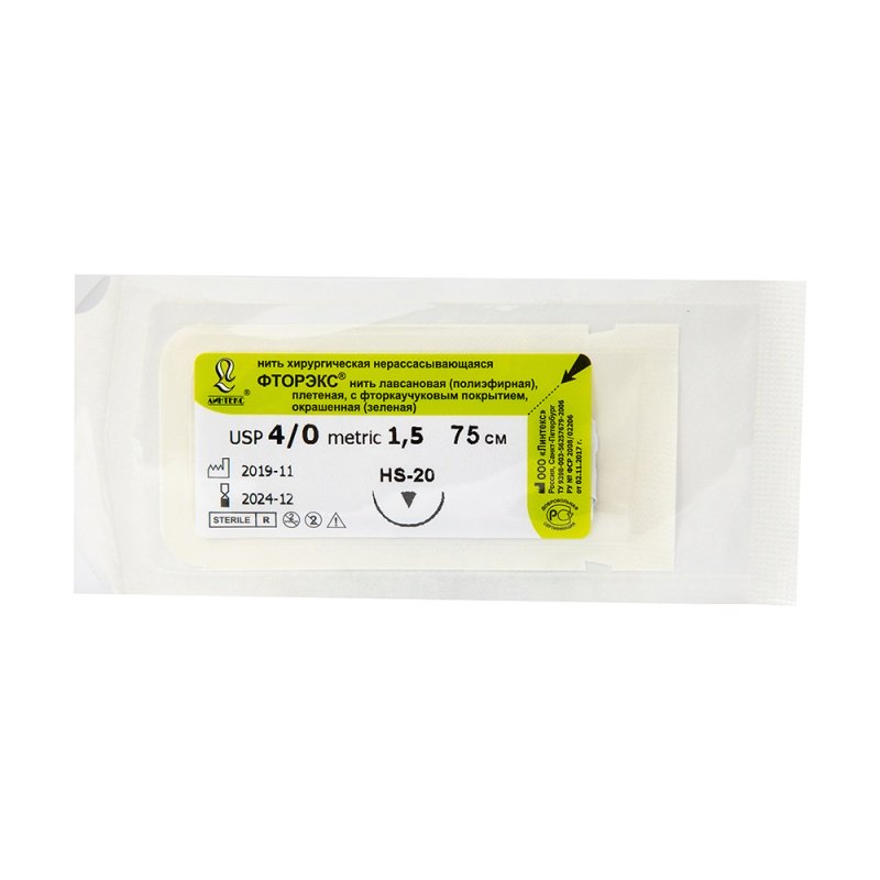 Фторэкс 4-0, Линтекс, нить хирургическая (1шт.)