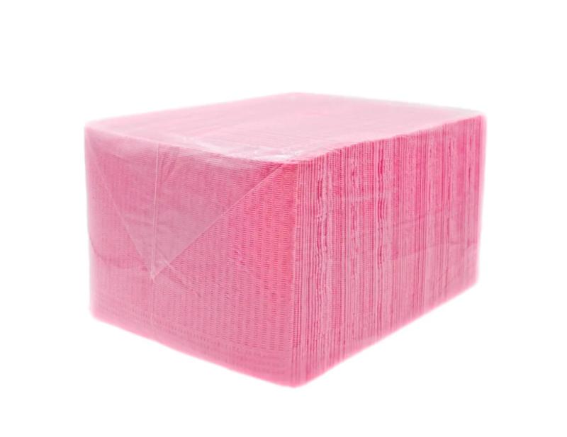 Салфетки нагрудные JNB, 2-слойные, Цвет Розовый