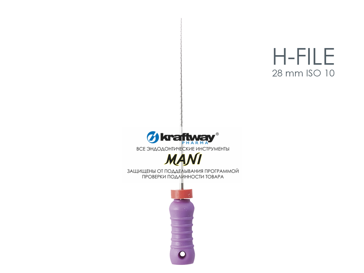 H-Files, Mani, 28мм, ISO-10 (6шт.)