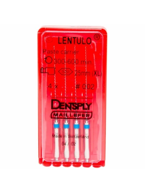 Каналонаполнители Lentulo (Лентуло), Dentsply, 25мм, ISO-2 (4шт.) Каналонаполнители Lentulo (Лентуло), Dentsply, 25мм, ISO-2 (4шт.)