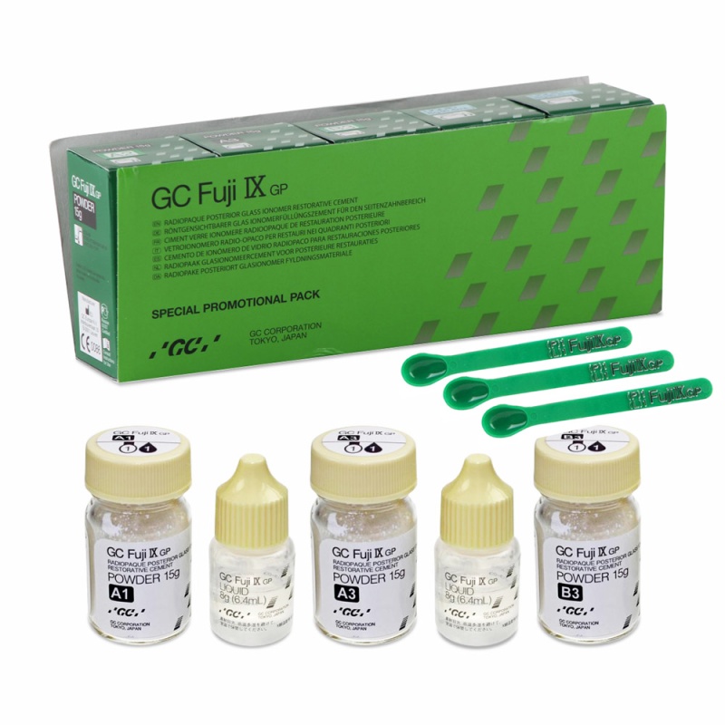 Fuji 9 Большой Набор (Фуджи 9), GC, 3 порошка 3гр.+2 жидкости 6,4мл. Fuji 9 Большой Набор (Фуджи 9), GC, 3 порошка 3гр.+2 жидкости 6,4мл.