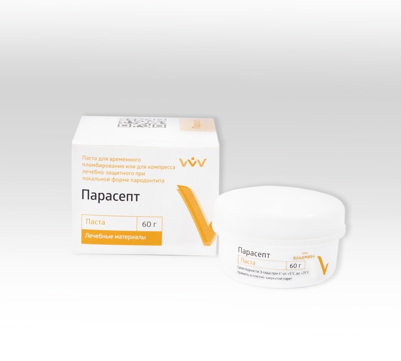 Парасепт, ВладМиВа, паста для временного пломбирования 60гр.