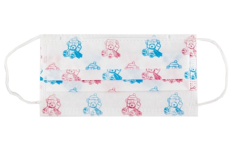 Маска медицинская Sense Premium, Мишки, 3-х слойная (50шт.)
