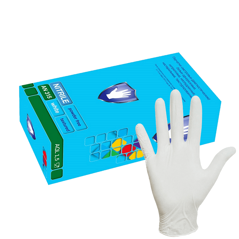 Перчатка нитриловая Safe&Care LN 315 XS Белая (50 пар)