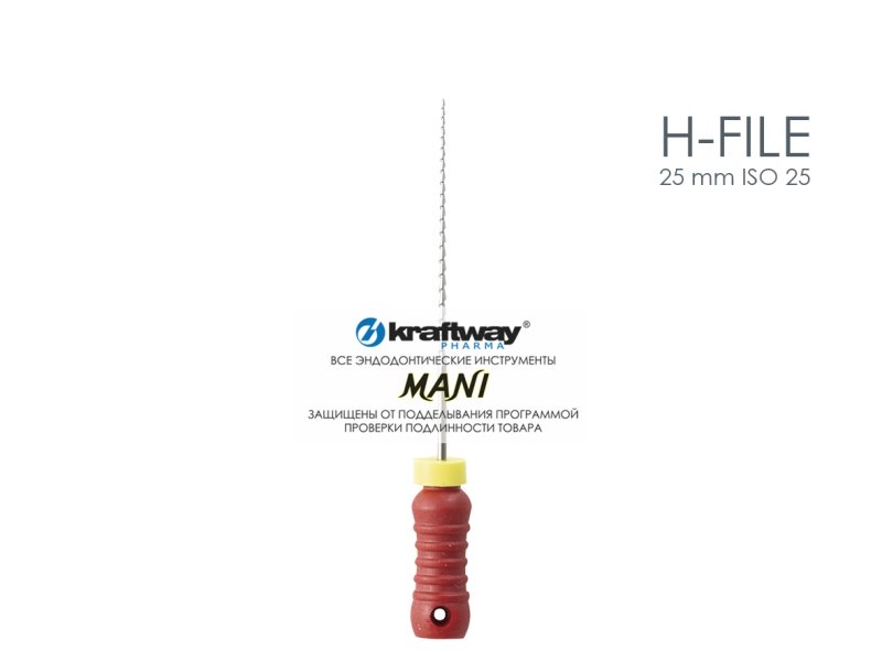 H-Files, Mani, 25мм, ISO-25 (6шт.)