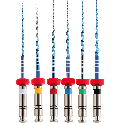 UltraFiles Blue (Heat Activation), EuroFile, 25мм, конусчность 04, ISO-(15-40) Ассорти (6шт.)