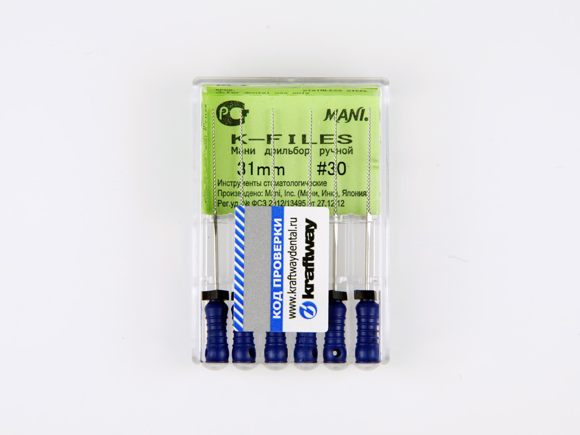 K-Files, Mani, 31мм, ISO-30 (6шт.)2