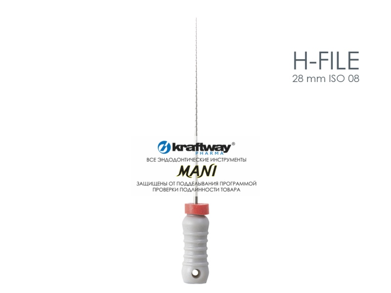 H-Files, Mani, 28мм, ISO-08 (6шт.)